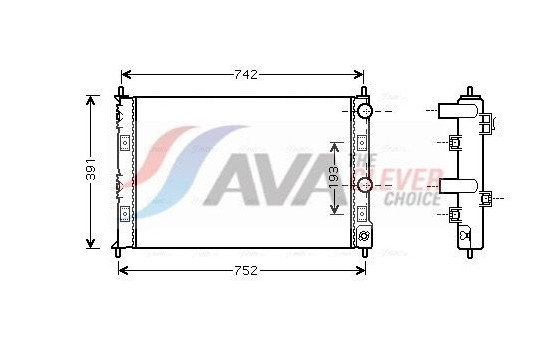 Radiator, engine cooling CRA2076 Ava Quality Cooling