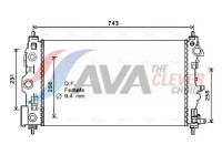 Radiator, engine cooling CT2046 Ava Quality Cooling