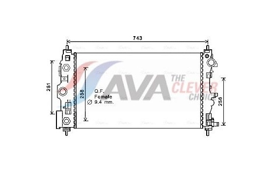 Radiator, engine cooling CT2046 Ava Quality Cooling