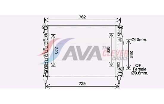 Radiator, engine cooling CT2067 Ava Quality Cooling