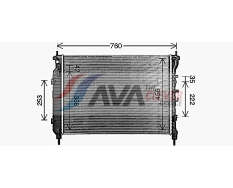 Radiator, engine cooling CT2083 Ava Quality Cooling
