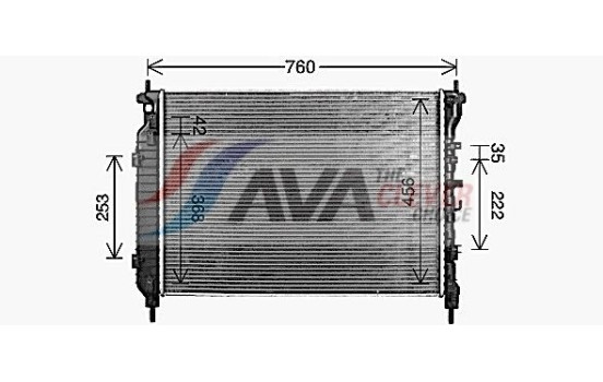 Radiator, engine cooling CT2083 Ava Quality Cooling