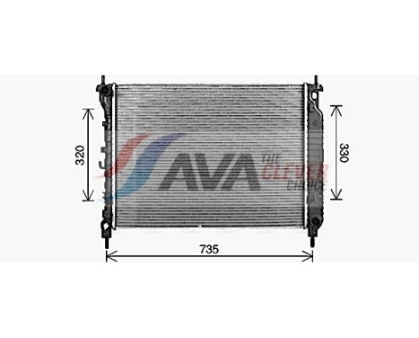 Radiator, engine cooling CT2083 Ava Quality Cooling, Image 2