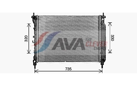 Radiator, engine cooling CT2083 Ava Quality Cooling, Image 2