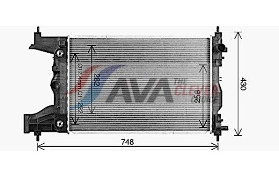Radiator, engine cooling CT2086 Ava Quality Cooling