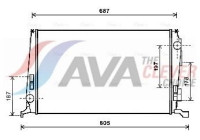 Radiator, engine cooling DAA2005 Ava Quality Cooling