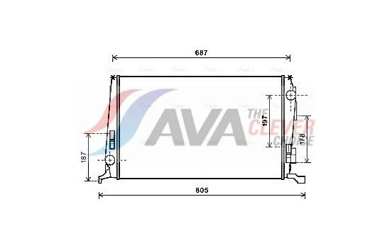 Radiator, engine cooling DAA2005 Ava Quality Cooling