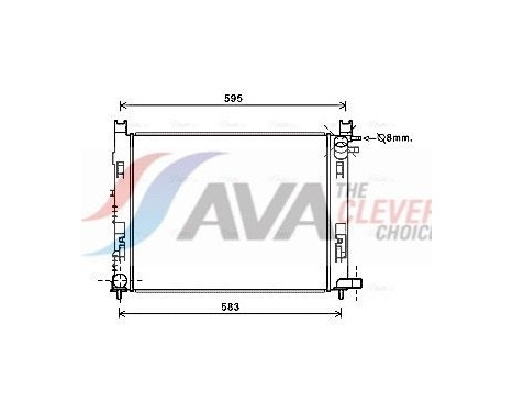 Radiator, engine cooling DAA2007 Ava Quality Cooling