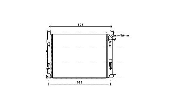 Radiator, engine cooling DAA2008 Ava Quality Cooling