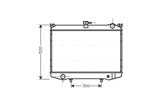 Radiator, engine cooling DN2041 Ava Quality Cooling