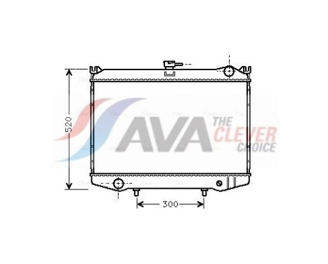 Radiator, engine cooling DN2041 Ava Quality Cooling
