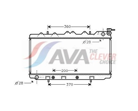 Radiator, engine cooling DN2117 Ava Quality Cooling