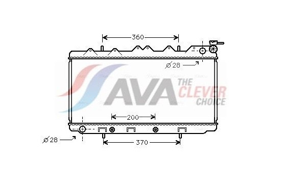 Radiator, engine cooling DN2117 Ava Quality Cooling