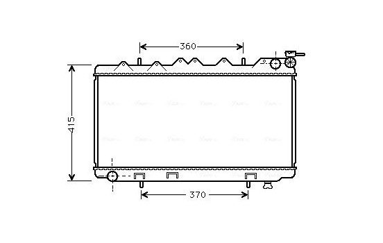 Radiator, engine cooling DN2135 Ava Quality Cooling