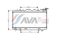 Radiator, engine cooling DN2135 Ava Quality Cooling