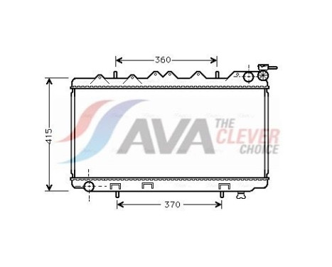 Radiator, engine cooling DN2135 Ava Quality Cooling