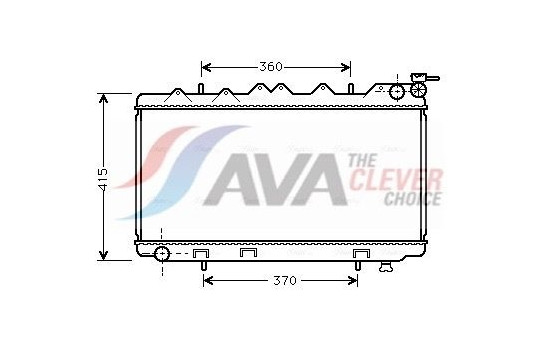 Radiator, engine cooling DN2135 Ava Quality Cooling