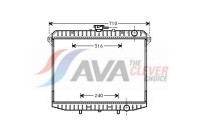 Radiator, engine cooling DN2143 Ava Quality Cooling
