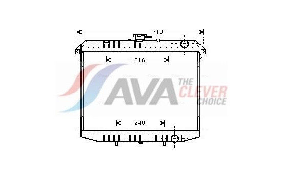 Radiator, engine cooling DN2143 Ava Quality Cooling