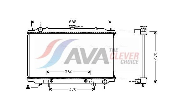 Radiator, engine cooling DN2189 Ava Quality Cooling