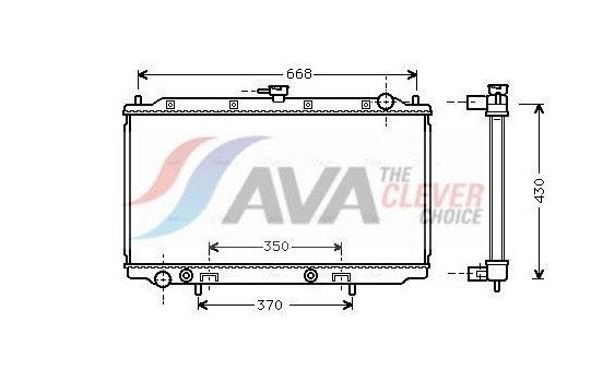 Radiator, engine cooling DN2196 Ava Quality Cooling