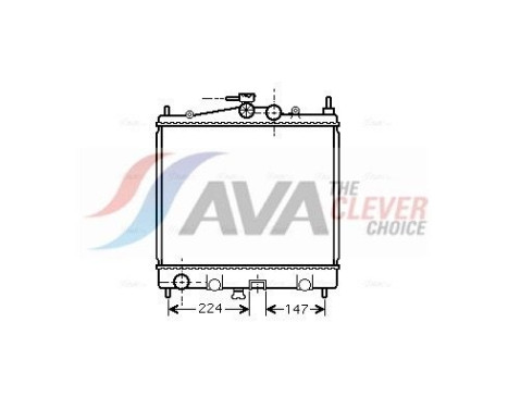 Radiator, engine cooling DN2210 Ava Quality Cooling
