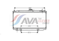 Radiator, engine cooling DN2220 Ava Quality Cooling
