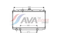 Radiator, engine cooling DN2221 Ava Quality Cooling
