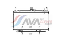 Radiator, engine cooling DN2222 Ava Quality Cooling