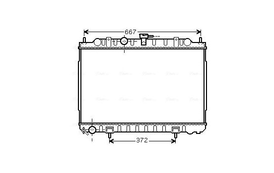 Radiator, engine cooling DN2238 Ava Quality Cooling