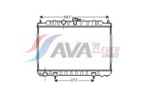 Radiator, engine cooling DN2238 Ava Quality Cooling