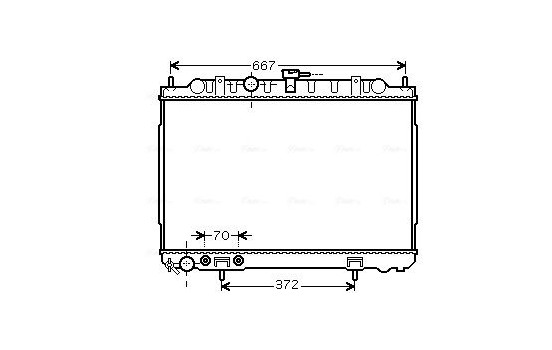 Radiator, engine cooling DN2239 Ava Quality Cooling