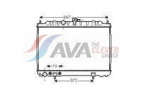 Radiator, engine cooling DN2239 Ava Quality Cooling