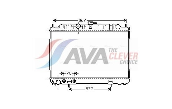 Radiator, engine cooling DN2239 Ava Quality Cooling