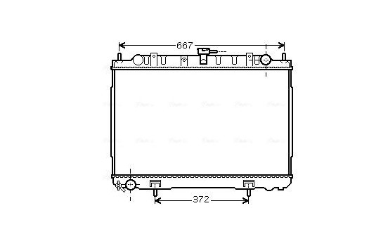 Radiator, engine cooling DN2241 Ava Quality Cooling