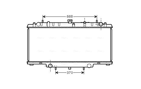 Radiator, engine cooling DN2246 Ava Quality Cooling