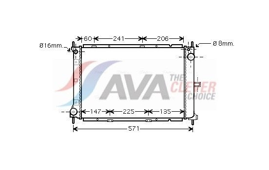 Radiator, engine cooling DN2249 Ava Quality Cooling