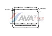 Radiator, engine cooling DN2260 Ava Quality Cooling