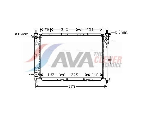 Radiator, engine cooling DN2260 Ava Quality Cooling