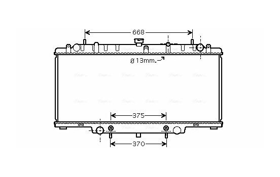 Radiator, engine cooling DN2264 Ava Quality Cooling