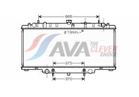 Radiator, engine cooling DN2264 Ava Quality Cooling