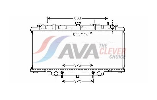 Radiator, engine cooling DN2264 Ava Quality Cooling