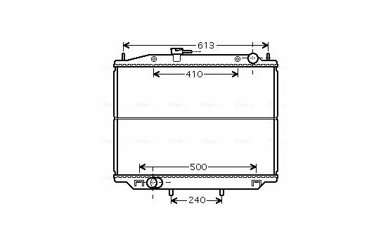 Radiator, engine cooling DN2265 Ava Quality Cooling