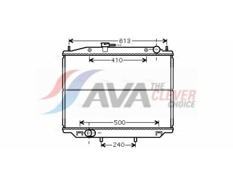 Radiator, engine cooling DN2265 Ava Quality Cooling