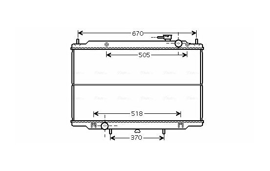 Radiator, engine cooling DN2266 Ava Quality Cooling