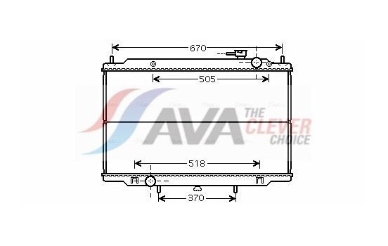 Radiator, engine cooling DN2266 Ava Quality Cooling