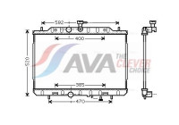 Radiator, engine cooling DN2291 Ava Quality Cooling