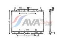 Radiator, engine cooling DN2292 Ava Quality Cooling