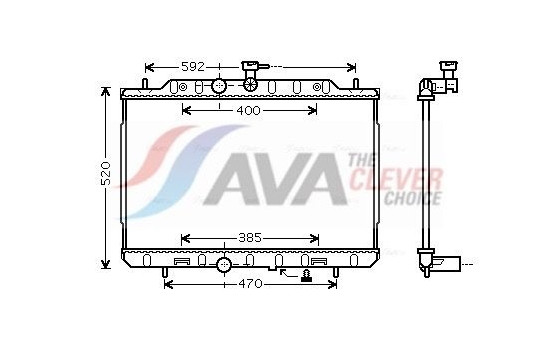 Radiator, engine cooling DN2292 Ava Quality Cooling