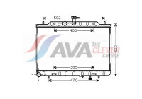 Radiator, engine cooling DN2293 Ava Quality Cooling